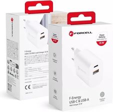 Forcell Sieciowa F Energy Typ C Usb A Pd Qc4 0 3A 35W Biała