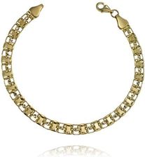 Zdjęcie Norbisrebro Złota Ażurowa Diamentowana Pełna Nie Dmuchana Bransoletka Bismarck Próba 585 - Zakliczyn