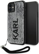 Karl Lagerfeld Sequins Cord Etui Ze Smyczką Iphone 11 Srebrny Klhcn61Psqrks