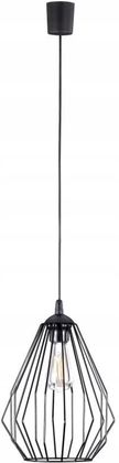 Lampa sufitowa wisząca 1xE27 Czarna metalowa 110cm nowoczesna rustykalna