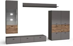 Zdjęcie Extom Meble Meblościanka Oviedo Typ 100 Grafit Dąb Flagstaff - Ciechocinek