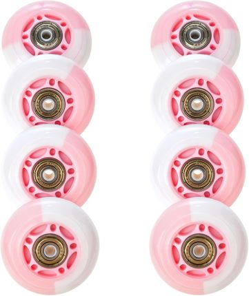 Świecące Kółka Led Do Rolek Raven Etta White/Pink 64mm 8X