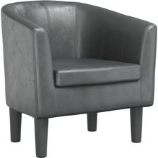 Zakito Home Fotel Klubowy Szary Ze Sztucznej Skóry 70x56x68cm (ZH356486)