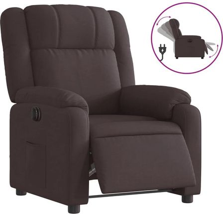 Zakito Home Fotel Elektryczny Z Odchylanym Oparciem Kieszenią Boczną W Kolorze Ciemnego Brązu 77x95x99 cm. (ZH3205183)
