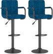 Zakito Home Stołki Barowe Blue Velvet 48x47cm Niebieski (ZH334663)
