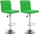 Zakito Home Stołki Barowe Zielone 2szt. 40x47x(90-111)cm (ZH323642)