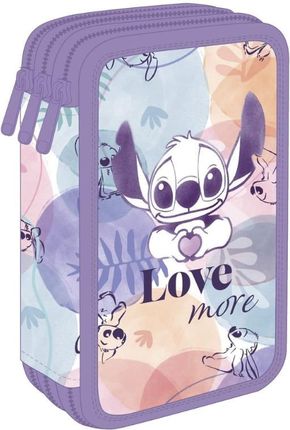 CoolPack Disney Fashion Jumper 3 Piórnik 3-komorowy Z Wyposażeniem Stitch Pastelowy