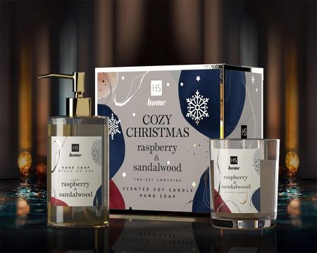 Hiskin Cozy Christmas Zestaw Mydło Do Rąk 250Ml + Świeca Zapachowa 150G