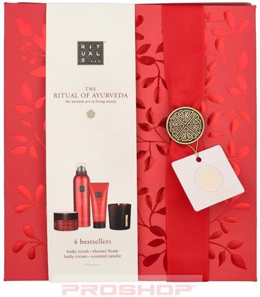 Rituals Ritual Of Ayurveda Medium Pianka Pod Prysznic Krem Do Ciała Peeling Świeca Zestaw Upominkowy