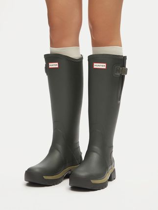 HUNTER　ブラック　UK6（24.5-25.0cm） HUNTER ハンター レディース スリッポン ブーツ イン/アウト