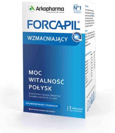 Forcapil Wzmacniający Suplement Na Włosy I Paznokcie  180 Kapsułek