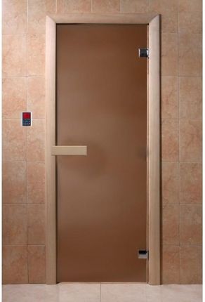 Sm Global Drzwi Do Wanny (Sauny) 1800x700, 6mm, 2 Zawiasy Brąz Mat