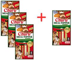 Inaba Dog Meal Topper Chicken With Beef Recipe 4x(4x14g)
