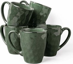 ZESTAW KUBK�W NA 6 OS�B NOWOCZESNY KUBKI DO KAWY ZMYWARKI KOMPLET ZIELONY UMINAMI