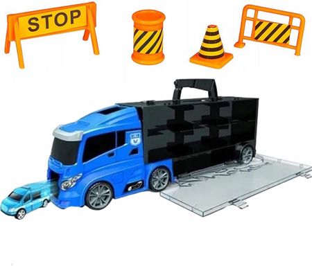 Woopie Zestaw Cieżarówka Transporter 3W1 Niebieski Policja - zdjęcie 6