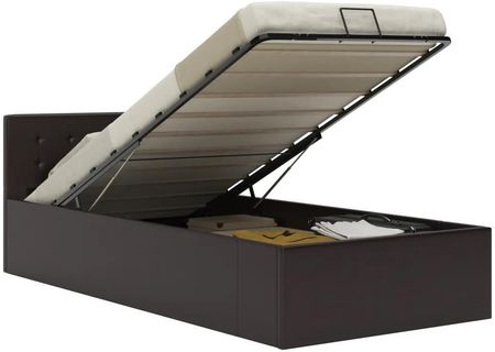 Zakito Home Łóżko Tapicerowane Z Podnośnikiem Hydraulicznym 90x200 Szare (ZH285522)