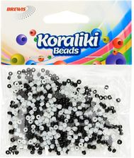 Zdjęcie Brewis Koraliki Akrylowe Do Nawlekania Białe Czarne 35mm - Puszczykowo