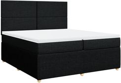Zakito Europe Łóżko Kontynentalne Z Materacem I Topperem 200X200Cm Czarny (Ze3292158)