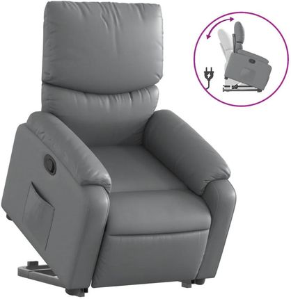 Zakito Home Fotel Podnoszony Z Funkcją Ułatwiania Wstawania Szary 75x99x99cm (ZH3204889)