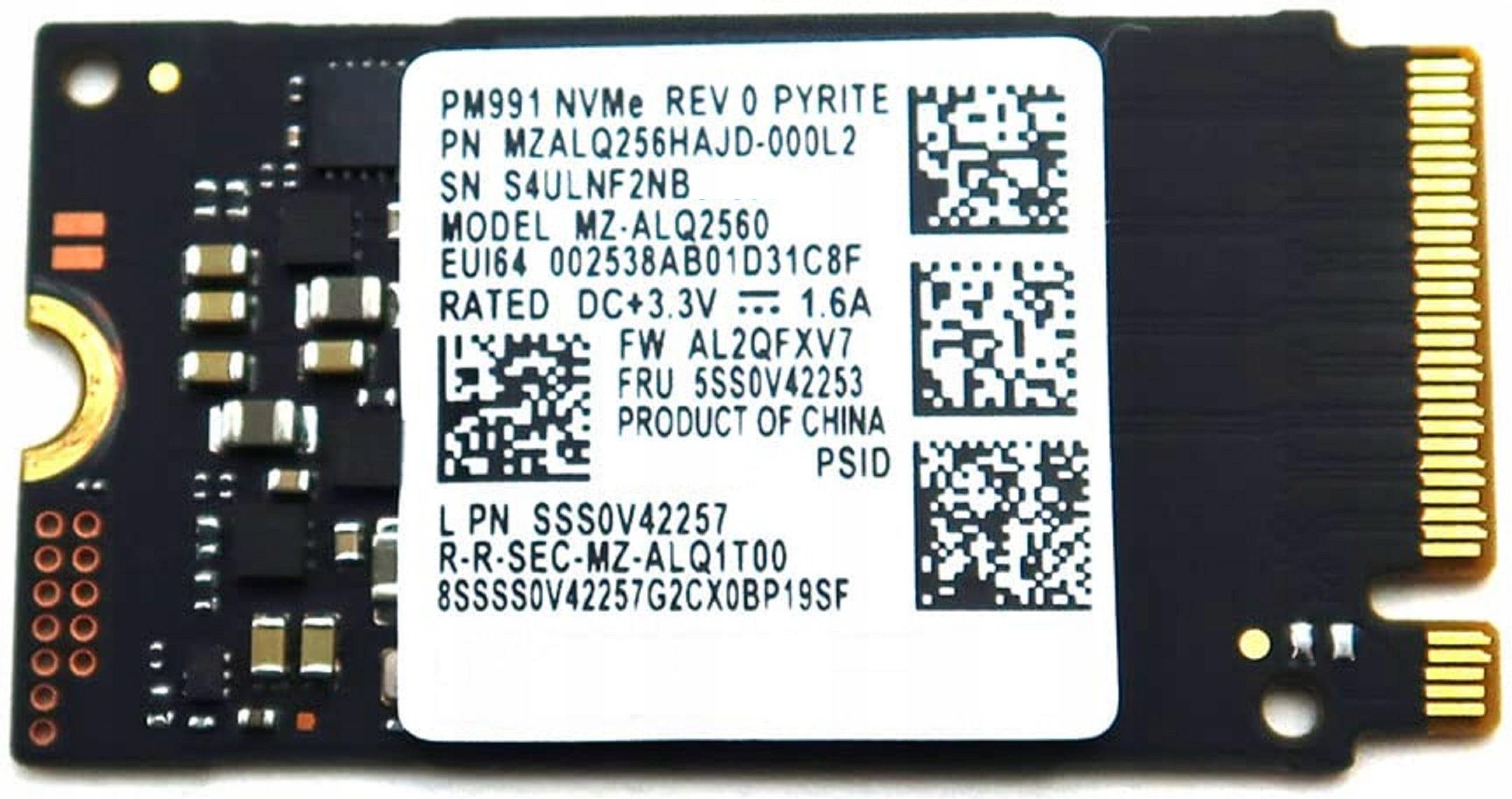 Dysk SSD Samsung 256GB M.2 PCIe PM991 (MZALQ2560) - Opinie i ceny