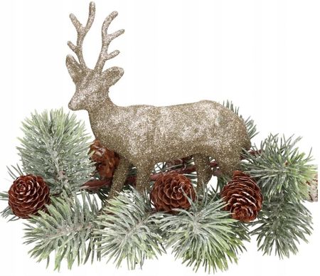 Deko Renifer Z Brokatm Figurka Do Postawienia 16,5cm - zdjęcie 2