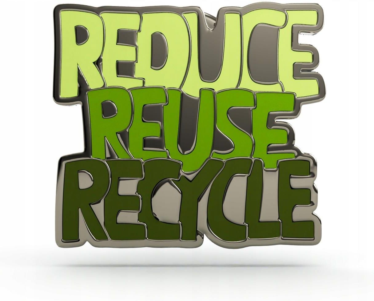 Pinets Przypinka 3R Reduce Reuse Recycle Metalowy Pin - - Ceny i opinie ...