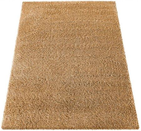 Dywany Turpol Dywan Do Salonu Shaggy Jednokolorowy Żółty Złoty Santos 160x230cm