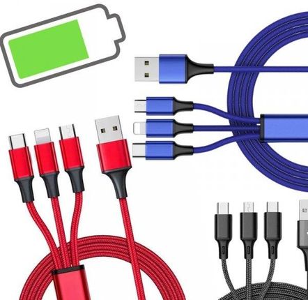 Kabel 3w1 do ładowania mikro usb C - zdjęcie 2