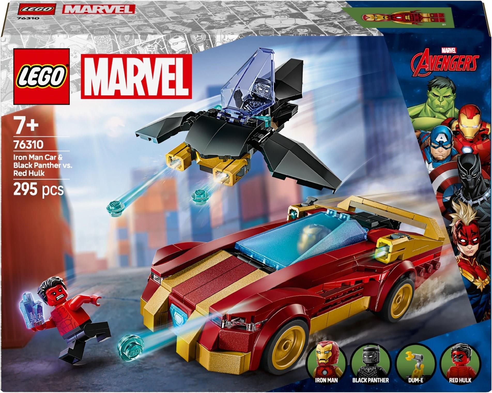 LEGO Marvel 76310 Auto Iron Mana i Czarna Pantera kontra Czerwony Hulk ...