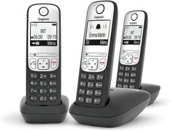 Gigaset A690 Trio Telefon bezprzewodowy DECT z trzema słuchawkami