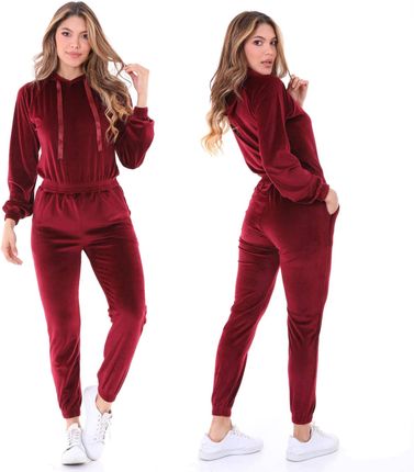 Miss Basic Komplet Dresowy Welurowy Dwuczęściowy Damski XXL