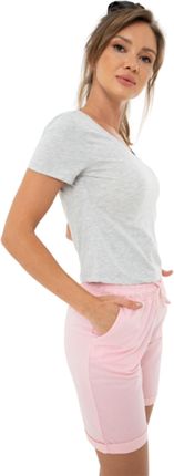 Miss Basic Bluzka Damska Top Na Krótki Rękaw Szara XL - zdjęcie 2