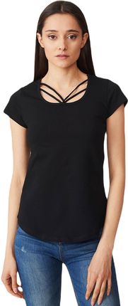 Rsp Basic T-Shirt Damski Z Ozdobnym Dekoltem L - zdjęcie 3