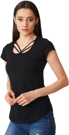 Rsp Basic T-Shirt Damski Z Ozdobnym Dekoltem L - zdjęcie 4