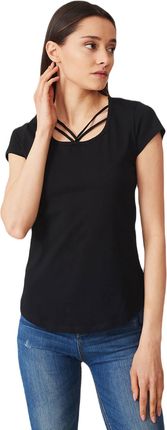 Rsp Basic T-Shirt Damski Z Ozdobnym Dekoltem L - zdjęcie 2