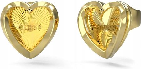 Guess Mon Amour złote kolczyki serce JUBE04612JW