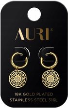 Zdjęcie Auri Kolczyki Ażurowe Rozety z Cyrkoniami pozłacane 18 karatowym złotem - Koszalin