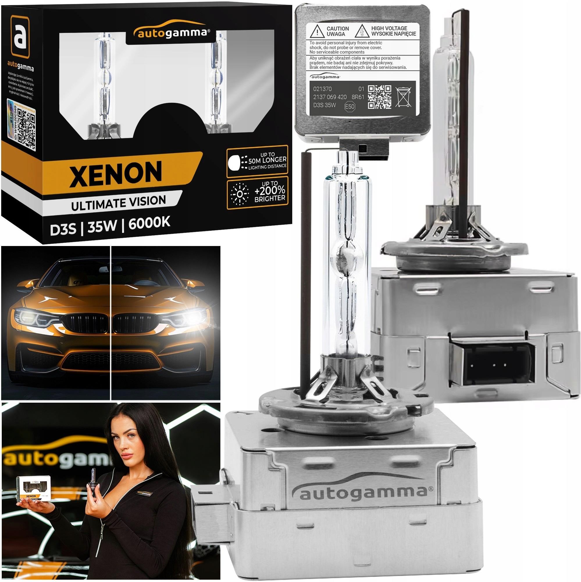 Kit 2 Lampade Xenon D2S 6000K 35W - Per Fari Auto, Omologate E1, Luce Bianca Superiore, Marchio Superlite - Foto 10