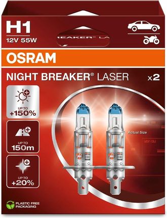 Osram Żarówki Samochodowe Night Breaker H1 Nl +150% +150M - zdjęcie 3
