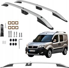 Can Otomotiv Relingi Dachowe Fiat Doblo Od 2010 L2 Maxi Długi Long Srebrne