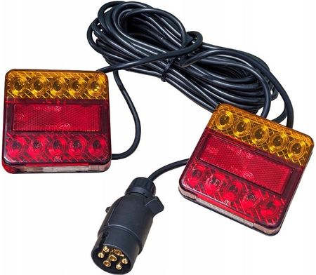Lampy Tylne Led Z Przewodem Przyczepki Przyczepy Lawety 12V 7,5M Zestaw