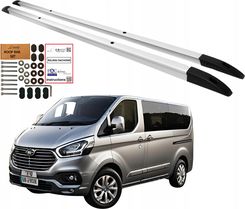 Erkul Relingi Dachowe Zintegrowane Ford Transit Custom Długi Od 2012 Srebrne