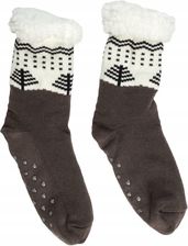 Zdjęcie Skarpety zimowe sherpa ze wzorem rozmiar 39-42 brązowe - Wyszków