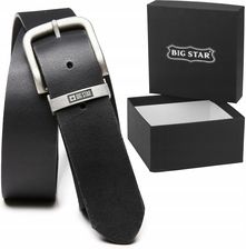 Pasek sk�rzany M�ski Big Star czarny Regulowany HH674141 Etui 95/110