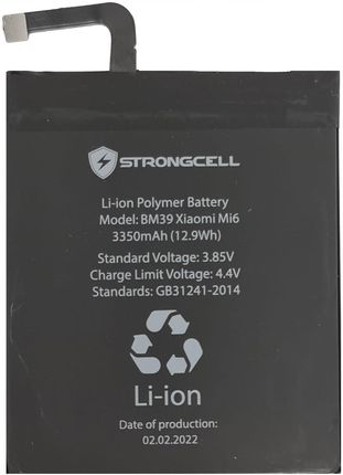 Strongcell do Xiaomi Mi 6 BM39 Li-ion 3350 mAh - zdjęcie 4