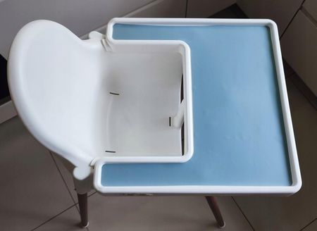 MATA SILIKONOWA DO KRZESEŁKA IKEA ANTILOP PODKŁADKA NA TACKĘ STOLIK BŁĘKIT - zdjęcie 2