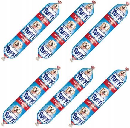 Puffi Baton Kiełbasa Karma Dla Psa Z Wołowiną 6X1Kg