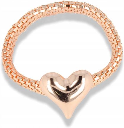 Złota bransoletka damska ze złotym sercem czerwone złoto