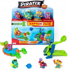 Zdjęcie Piratix Shark Treasure Captain Pack Zestaw Pojazd Morski Katapulta Figurki Trident Złoty Kapitan - Chełm