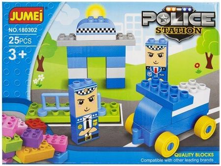 Juemi Klocki Jumei 3+ Komisariat Policja 25 Elementów 26X19Cm